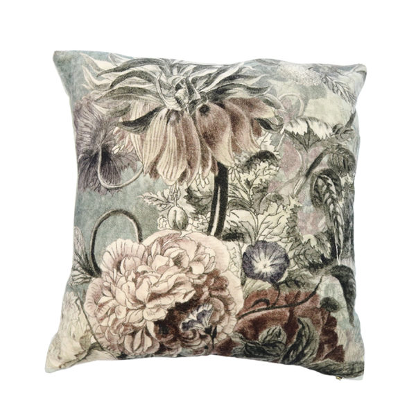 Grace Velvet Floral Cushion | Tenille Dyer Interiors